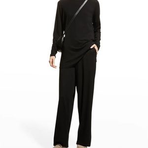 Eileen Fisher High Rise Wide Leg Pants in Black